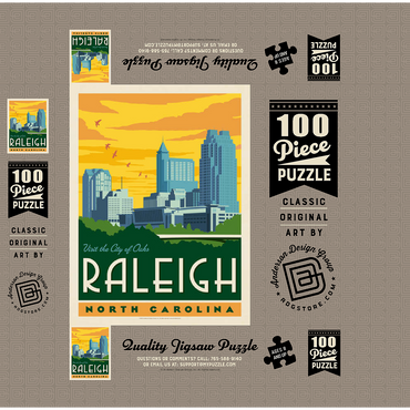 Raleigh, North Carolina 100 Jigsaw Puzzle box 3D Modell
