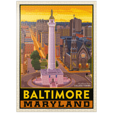 puzzleplate American College Towns: Baltimore, MD 1000 Jigsaw Puzzle