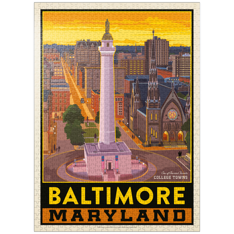 puzzleplate American College Towns: Baltimore, MD 1000 Jigsaw Puzzle