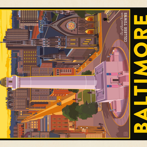 American College Towns: Baltimore, MD 500 Jigsaw Puzzle 3D Modell