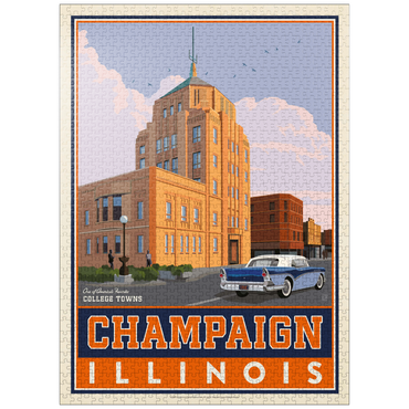 puzzleplate American College Towns: Champaign, IL 1000 Jigsaw Puzzle