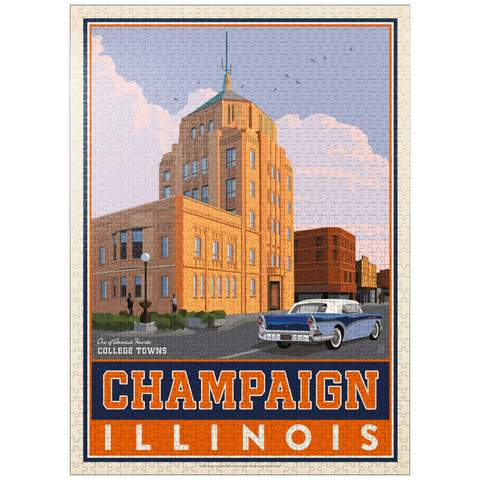 puzzleplate American College Towns: Champaign, IL 1000 Jigsaw Puzzle