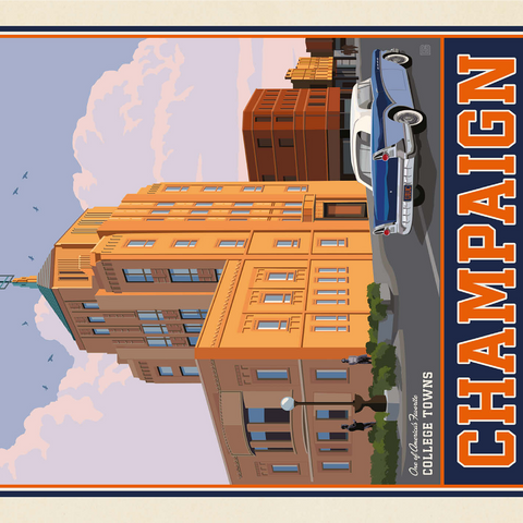 American College Towns: Champaign, IL 1000 Jigsaw Puzzle 3D Modell