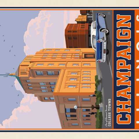 American College Towns: Champaign, IL 100 Jigsaw Puzzle 3D Modell