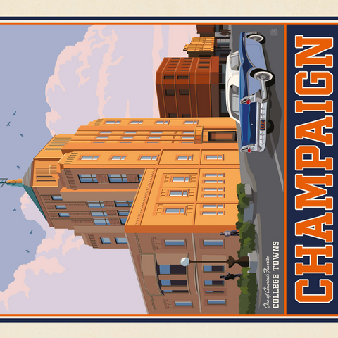 American College Towns: Champaign, IL 500 Jigsaw Puzzle 3D Modell
