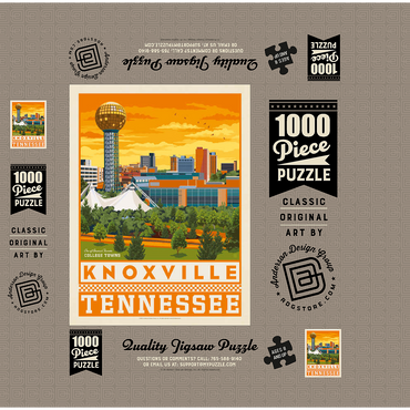 American College Towns: Knoxville, TN 1000 Jigsaw Puzzle box 3D Modell