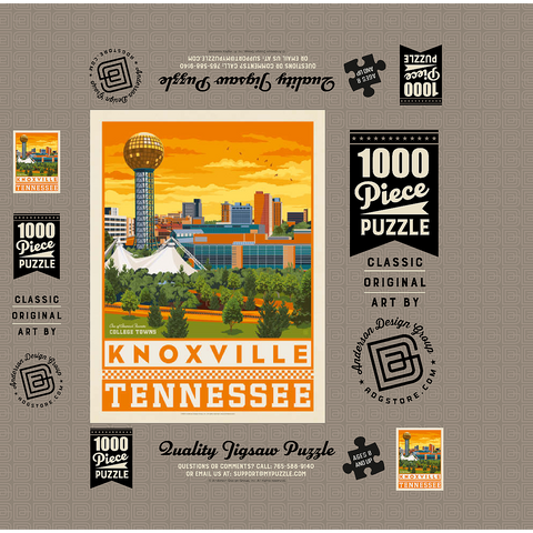 American College Towns: Knoxville, TN 1000 Jigsaw Puzzle box 3D Modell