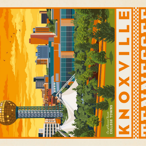 American College Towns: Knoxville, TN 100 Jigsaw Puzzle 3D Modell
