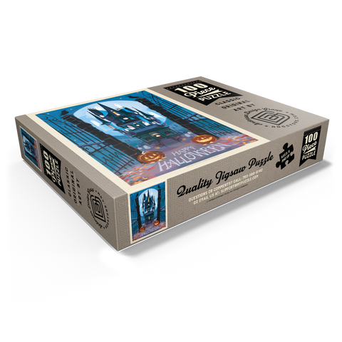 A Happy Halloween: Vintage Poster Puzzle 100 Jigsaw Puzzle box view1
