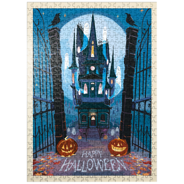 puzzleplate A Happy Halloween: Vintage Poster Puzzle 500 Jigsaw Puzzle