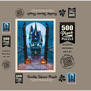A Happy Halloween: Vintage Poster Puzzle 500 Jigsaw Puzzle box 3D Modell