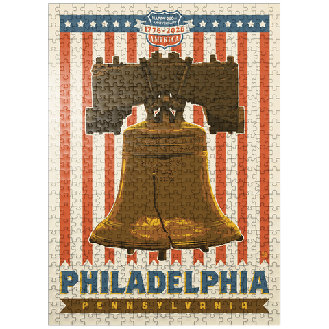 puzzleplate 250th Anniversary USA: Liberty Bell 500 Jigsaw Puzzle