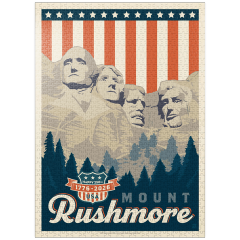 puzzleplate 250th Anniversary USA: Mount Rushmore 1000 Jigsaw Puzzle