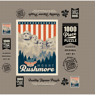 250th Anniversary USA: Mount Rushmore 1000 Jigsaw Puzzle box 3D Modell