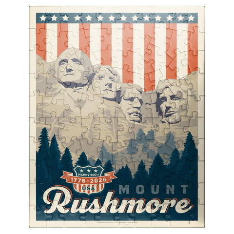 puzzleplate 250th Anniversary USA: Mount Rushmore 100 Jigsaw Puzzle