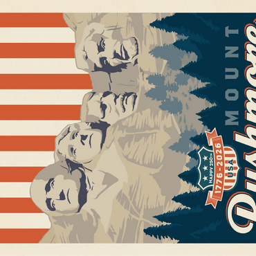 250th Anniversary USA: Mount Rushmore 100 Jigsaw Puzzle 3D Modell