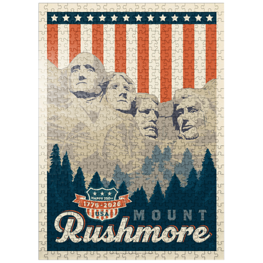 puzzleplate 250th Anniversary USA: Mount Rushmore 500 Jigsaw Puzzle