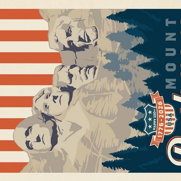 250th Anniversary USA: Mount Rushmore 500 Jigsaw Puzzle 3D Modell