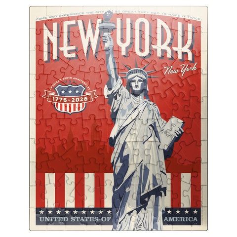 puzzleplate 250th Anniversary USA: Lady Liberty 100 Jigsaw Puzzle
