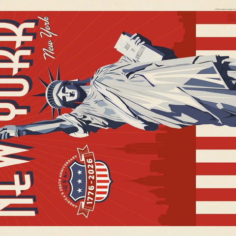 250th Anniversary USA: Lady Liberty 500 Jigsaw Puzzle 3D Modell