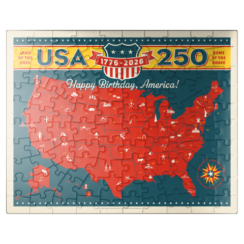 puzzleplate 250th Anniversary USA: Commemorative Map 100 Jigsaw Puzzle