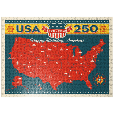 puzzleplate 250th Anniversary USA: Commemorative Map 500 Jigsaw Puzzle