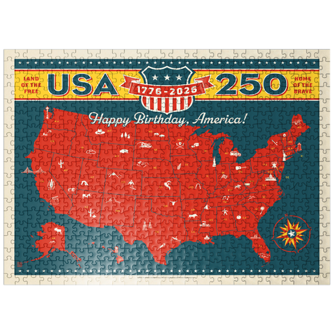 puzzleplate 250th Anniversary USA: Commemorative Map 500 Jigsaw Puzzle
