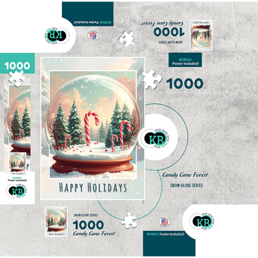 Candy Cane Forest 1000 Jigsaw Puzzle box 3D Modell