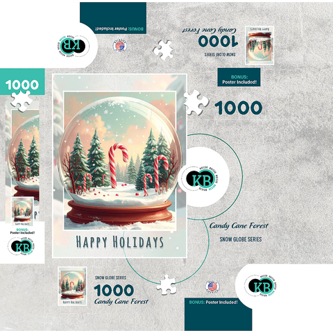 Candy Cane Forest 1000 Jigsaw Puzzle box 3D Modell