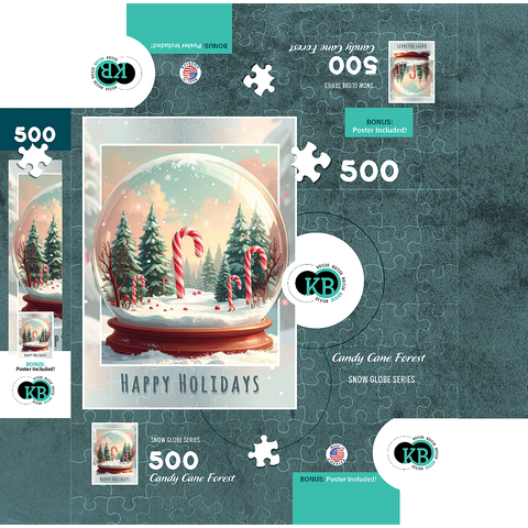 Candy Cane Forest 500 Jigsaw Puzzle box 3D Modell