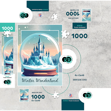 Ice Castle 1000 Jigsaw Puzzle box 3D Modell