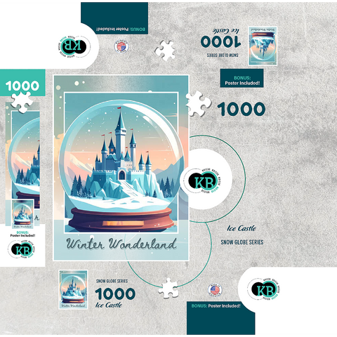 Ice Castle 1000 Jigsaw Puzzle box 3D Modell