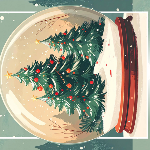 Christmas Trees 1000 Jigsaw Puzzle 3D Modell