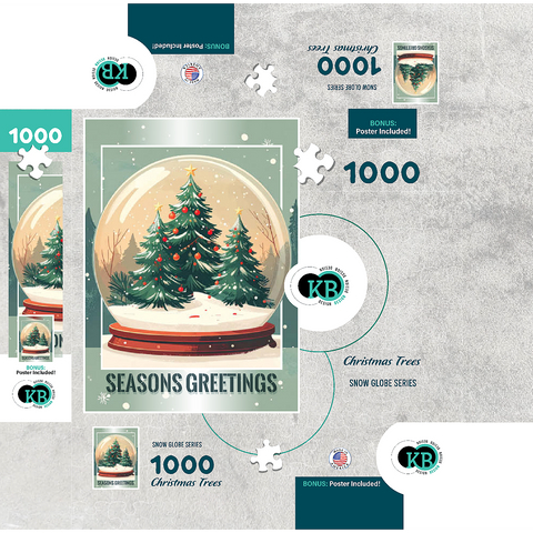 Christmas Trees 1000 Jigsaw Puzzle box 3D Modell