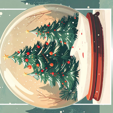 Christmas Trees 500 Jigsaw Puzzle 3D Modell