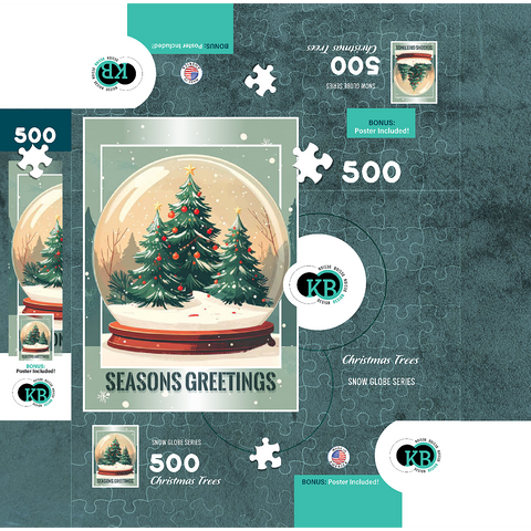 Christmas Trees 500 Jigsaw Puzzle box 3D Modell