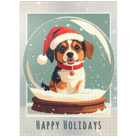 puzzleplate Christmas Puppy 1000 Jigsaw Puzzle