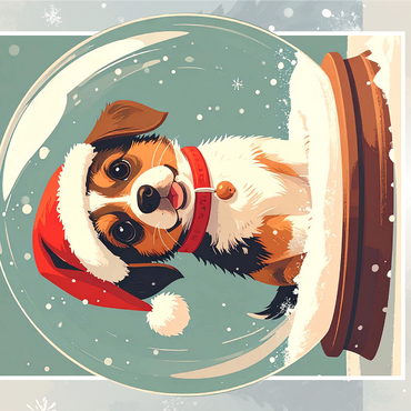 Christmas Puppy 1000 Jigsaw Puzzle 3D Modell