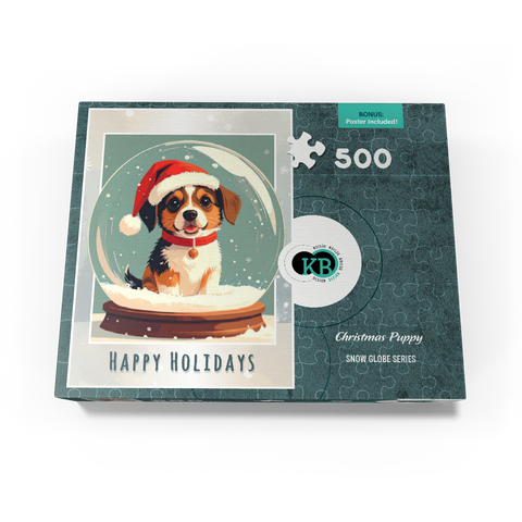 Christmas Puppy 500 Jigsaw Puzzle box view3
