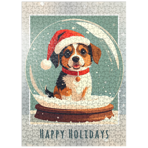 puzzleplate Christmas Puppy 500 Jigsaw Puzzle