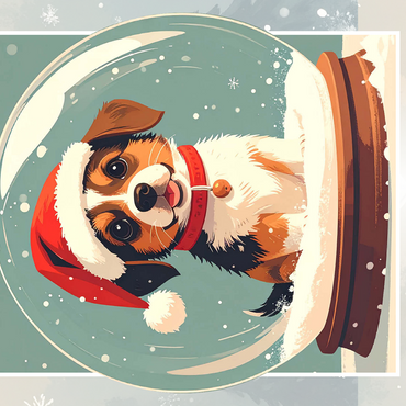 Christmas Puppy 500 Jigsaw Puzzle 3D Modell