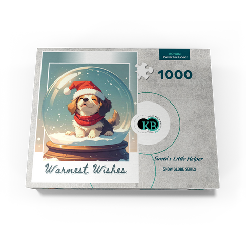 Santa's Little Helper, Puppy 1000 Jigsaw Puzzle box view3