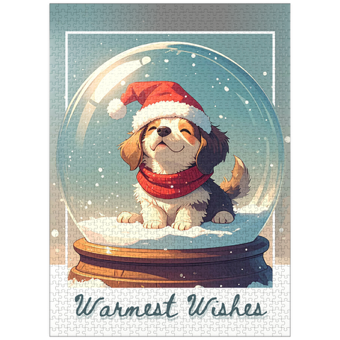 puzzleplate Santa's Little Helper, Puppy 1000 Jigsaw Puzzle