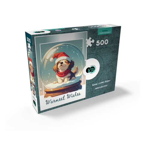 Santa's Little Helper, Puppy 500 Jigsaw Puzzle box view2