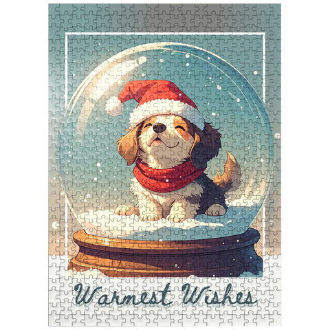 puzzleplate Santa's Little Helper, Puppy 500 Jigsaw Puzzle