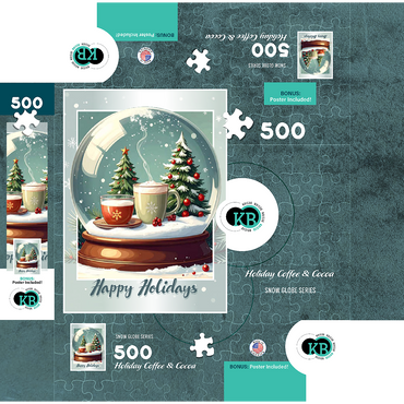 Holiday Coffee & Cocoa 500 Jigsaw Puzzle box 3D Modell