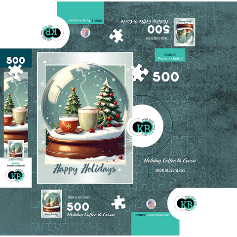 Holiday Coffee & Cocoa 500 Jigsaw Puzzle box 3D Modell