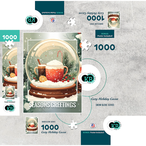 Cozy Holiday Cocoa 1000 Jigsaw Puzzle box 3D Modell