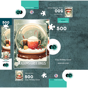 Cozy Holiday Cocoa 500 Jigsaw Puzzle box 3D Modell