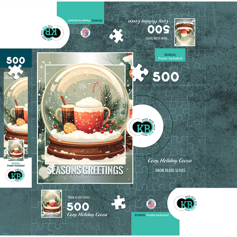 Cozy Holiday Cocoa 500 Jigsaw Puzzle box 3D Modell